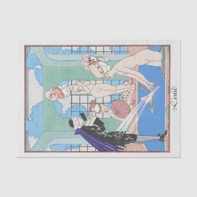 Papel De Seda George Barbier, Art Deco Tissue Paper (Frente )