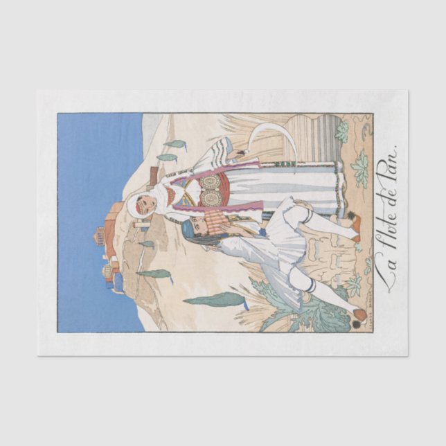 Papel De Seda George Barbier, Art Deco Tissue Paper (Frente )