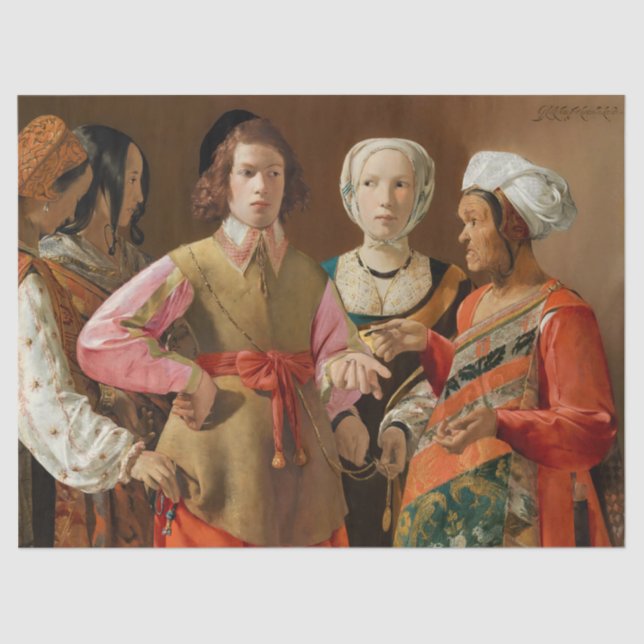Papel De Seda Georges de la Tour - O Teller da Fortuna (Frente )