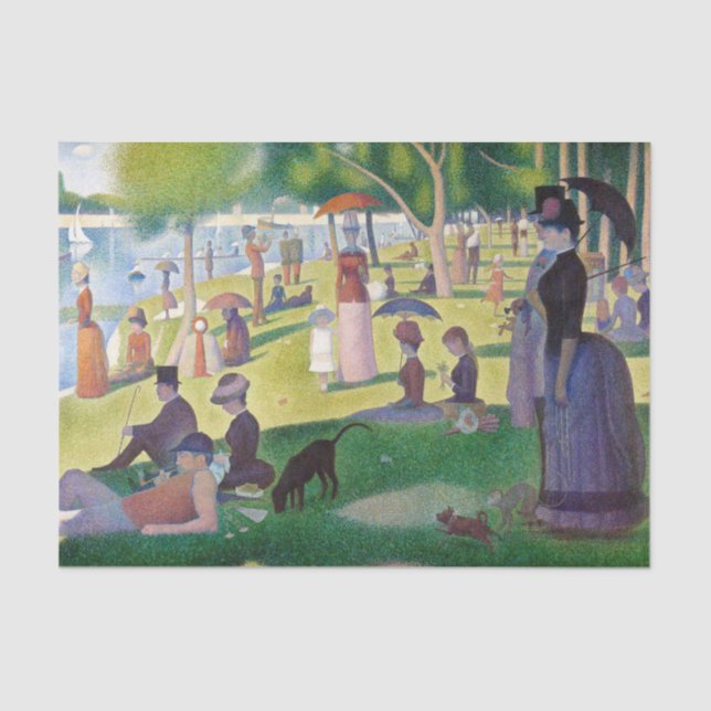 Papel De Seda Georges Seurat - Domingo em La Grande Jatte (Frente )