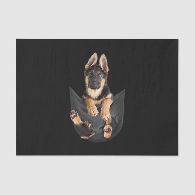 Papel De Seda german shepherd No Sopro De Cachorro Engraçado De  (Frente )