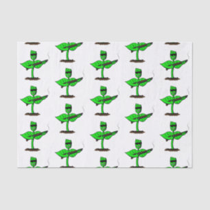 Papel De Seda Germinador cyborg planta engraçada desenho animado