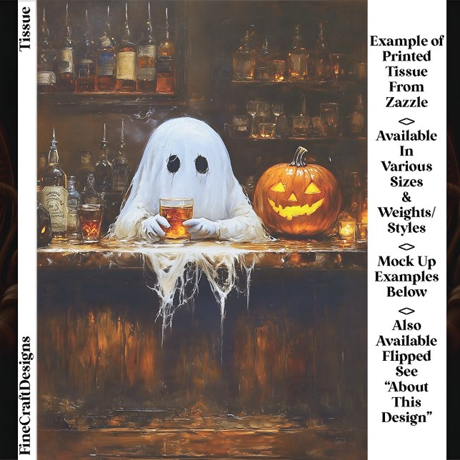 Papel De Seda Ghost at Haunted Halloween Bar EA2R Decoupage (Criador carregado)