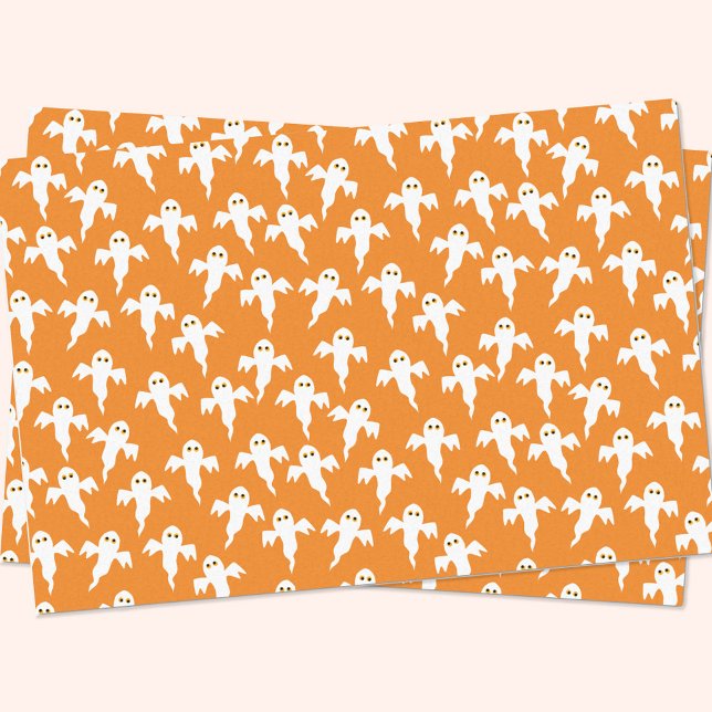 Papel De Seda Ghost Halloween Orange (Criador carregado)