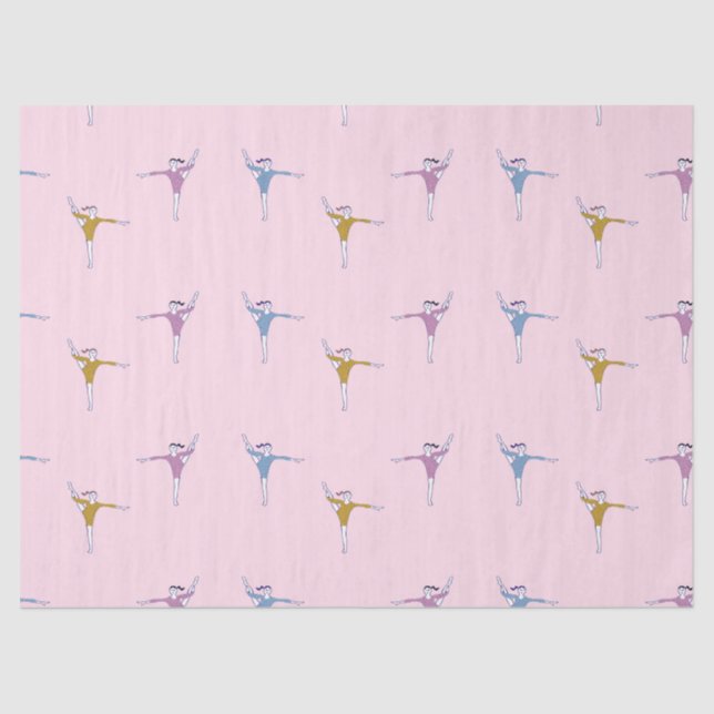 Papel De Seda ginastas a rosa (Frente )