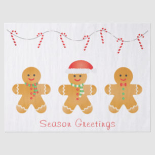 Papel De Seda Gingerbread Men