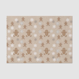 Papel De Seda Gingerpão Man Cookie Snowflake Baking Holiday