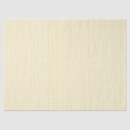 Papel De Seda Gingham Amarelo
