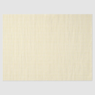 Papel De Seda Gingham Amarelo