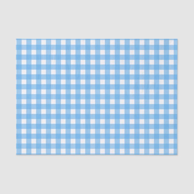 Papel De Seda Gingham azul (Frente )
