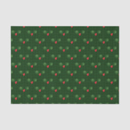 Papel De Seda Gingham Holly Berries