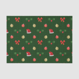 Papel De Seda Gingham Navidad Ornaments