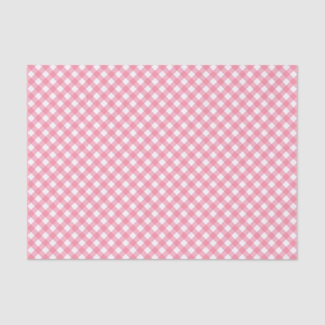 Papel De Seda Gingham Pink-Pink Pastel (Frente )