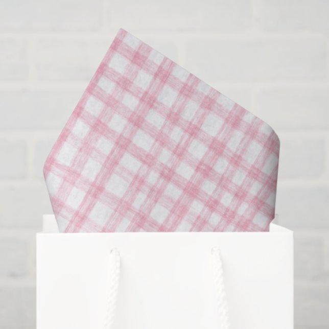 Papel De Seda Gingham, Preparado À Mão, Preparado Moderno E Bran (Sacola de presentes)