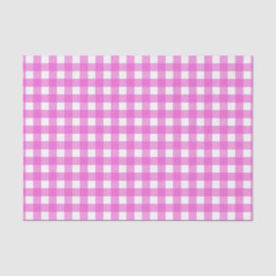 Papel De Seda Gingham rosa