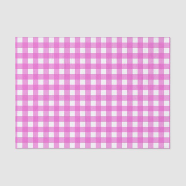 Papel De Seda Gingham rosa (Frente )