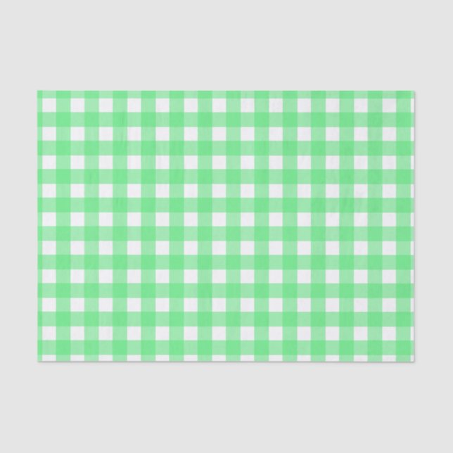 Papel De Seda Gingham verde (Frente )