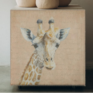 Papel De Seda Girafa com Decoupage de Fundo de Escrita Manual