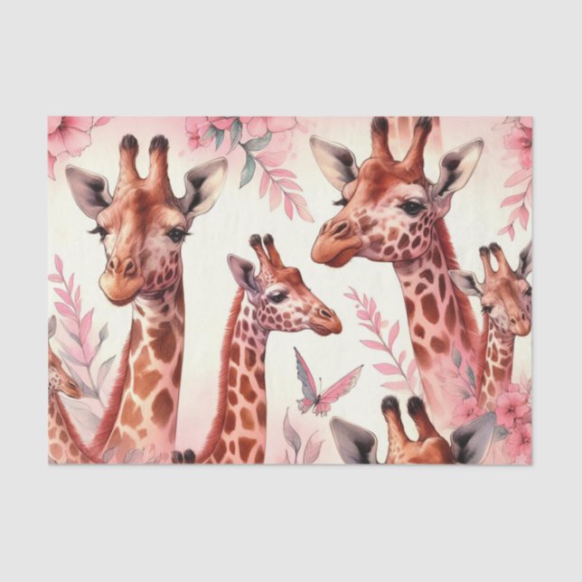 Papel De Seda Girafa de Cana-de-Água (Frente )