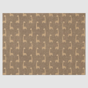 Papel De Seda Girafas bonitas em Decoupage Marrom