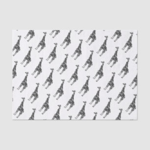Papel De Seda Giraffe Black e Cinza Silhoutte