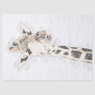 Papel De Seda Giraffe Drawing