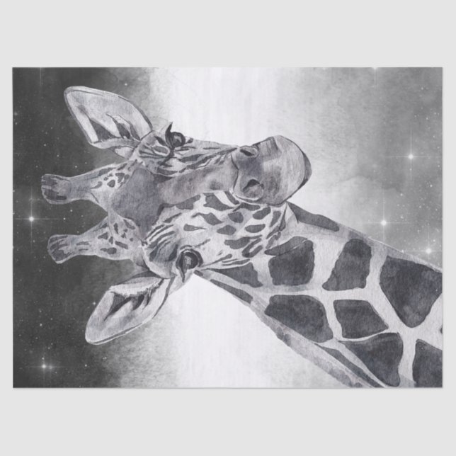 Papel De Seda Giraffe Watercolor (Frente )