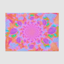Papel De Seda Girasóis Rosa Laranja Roxo Abstrato Decoupage