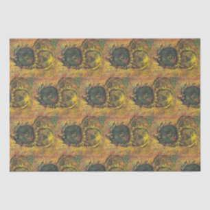 Papel De Seda Girassóis de Van Gogh - Arte Floral Dourada Vintag