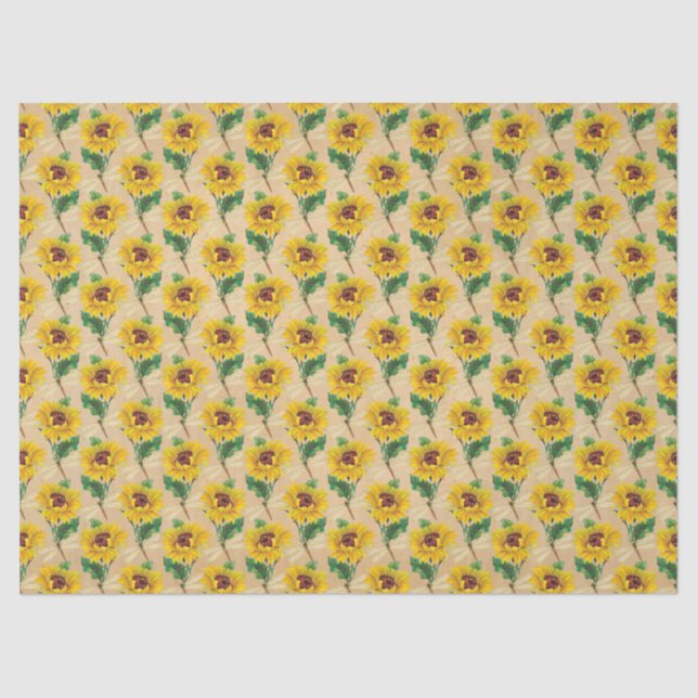 Papel De Seda Girassóis e Dragões Série Design 10 (Frente )