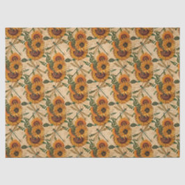 Papel De Seda Girassóis e Dragões Série Design 3