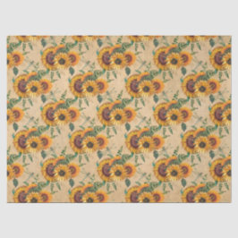 Papel De Seda Girassóis e Dragões Série Design 6