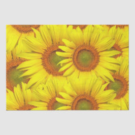 Papel De Seda Girassóis País Russo Floral Verão Amarelo