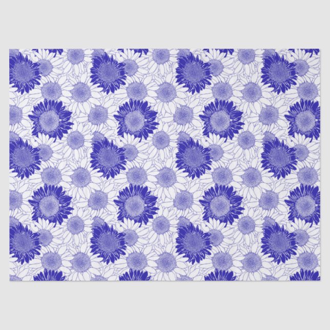 Papel De Seda Girassol Azul (Frente )
