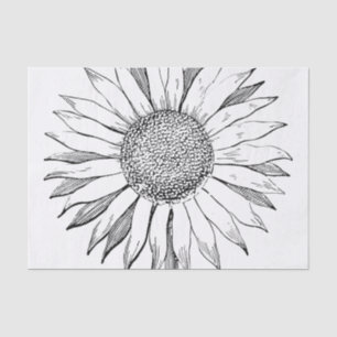 Papel De Seda Girassol Ilustrado