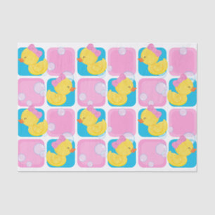 Papel De Seda Girl Watercolor Rubber Ducky