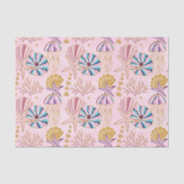 Papel De Seda Girly Baby Pink Sob A Gliteria Do Mar