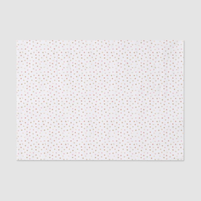Papel De Seda Girly Pink e Dourada Sparkle Dots (Frente )