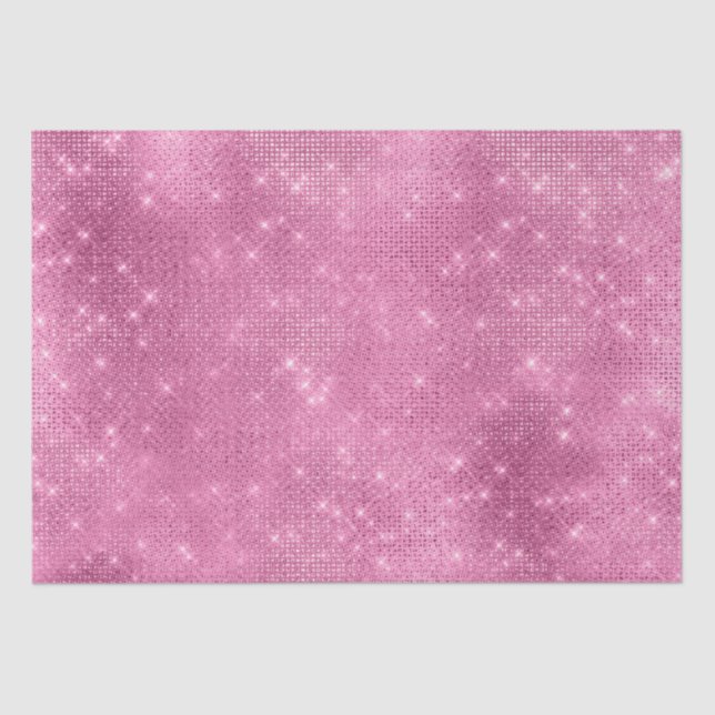 Papel De Seda Girly Pink Glitzy Sparkle (Frente )