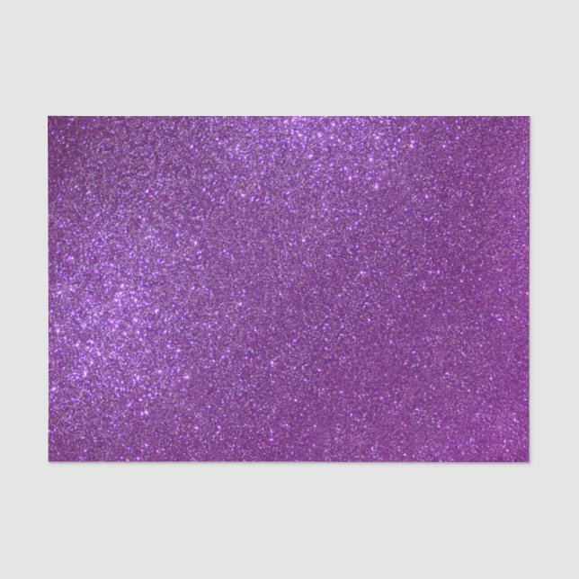Papel De Seda Girly Sparkly Royal Purple Glitter (Frente )