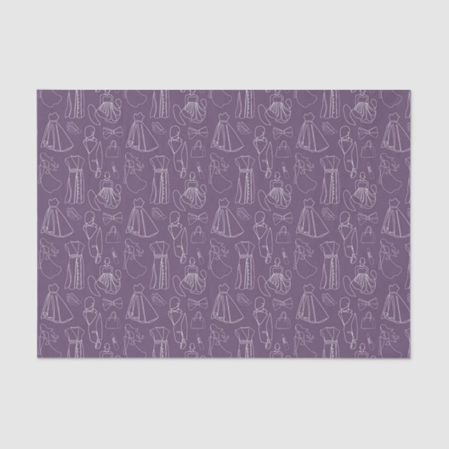 Papel De Seda Girly Things (Design 10 da Série Purple) (Frente )
