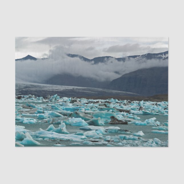 Papel De Seda Glacial Lake Jokulsarlon - Islândia (Frente )