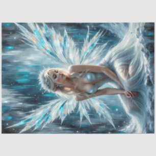 Papel De Seda Glacial Wings Ice Fairy Angel Gothic Winter