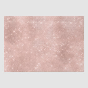 Papel De Seda Glam Girly Blush Pink Sparkle