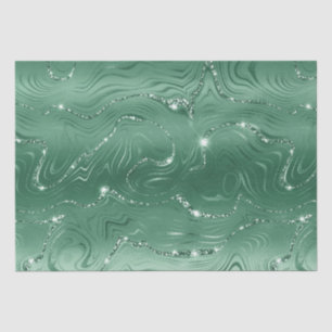 Papel De Seda Glam Green Glittery Glitz