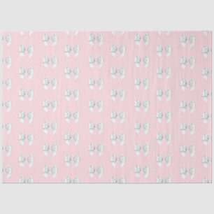 Papel De Seda Glam Rosa Azul Aqua Tema Tiffany Arco Branco