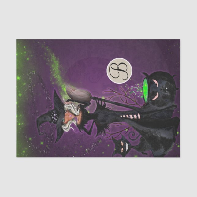 Papel De Seda Glam Witeen Monograma - Letra Inicial (Frente )