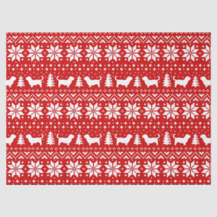 Papel De Seda Glen of Imaal Terriers Natal Patterno Red