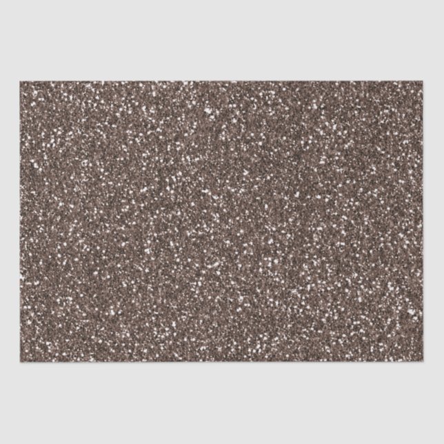 Papel De Seda Glitter Castanho de Chocolate (Frente )