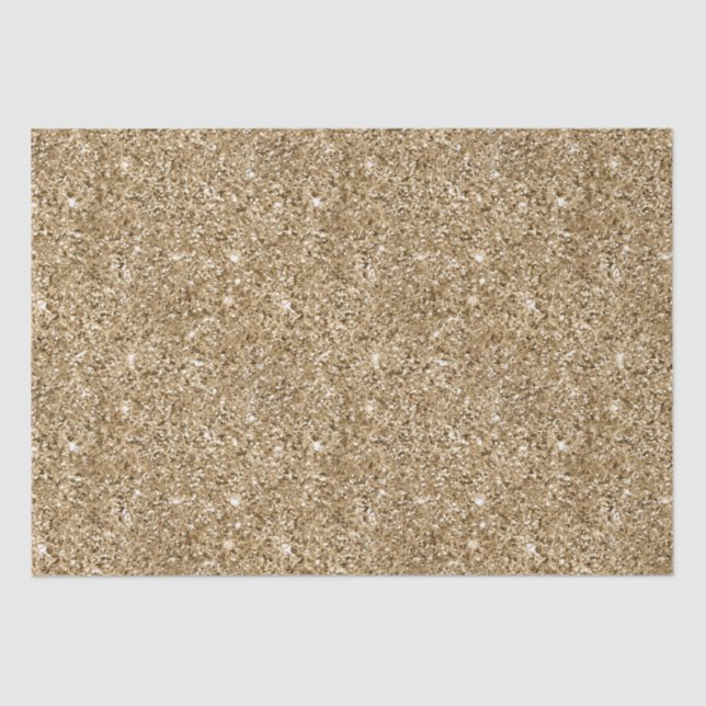 Papel De Seda Glitter Dourado (Frente )